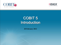 COBIT 5 Introduction - Van Haren Publishing