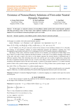 Existence of Nonoscillatory Solutions of First-order