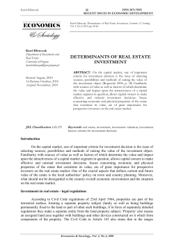 determinants of real estate investment