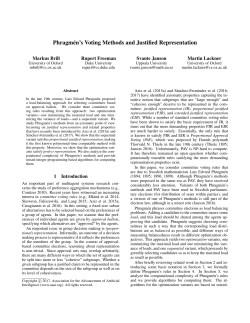 Phragmen`s Voting Methods and Justified Representation