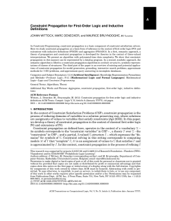 A Constraint Propagation for First-Order Logic and Inductive