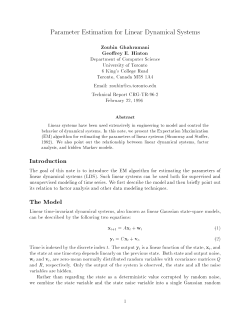 Parameter estimation for linear dynamical systems