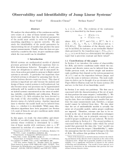 Observability and Identifiability of Jump Linear Systems&lowast;