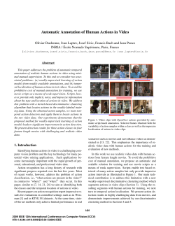 Automatic Annotation of Human Actions in Video