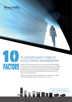 10 to consider when it comes to access control