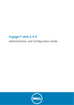 Foglight APM Administration and Configuration