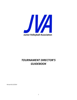 The Tournament Director`s Guidebook