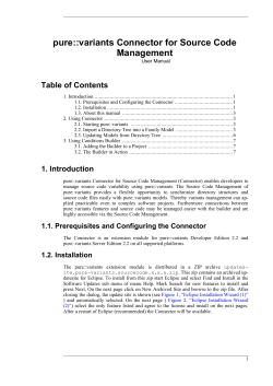 pure::variants Connector for Source Code Management