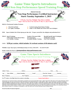 Game Time Sports Introduces 2015 Non