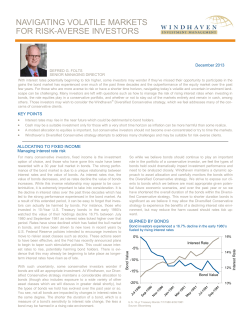 NAVIGATING VOLATILE MARKETS FOR RISK