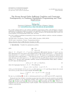 The Strong Second Order Sufficient Condition and Constraint
