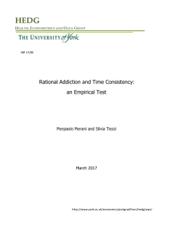 Rational Addiction and Time Consistency: an Empirical Test