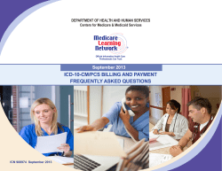 ICD-10-CM/PCS Billing and Payment FAQs