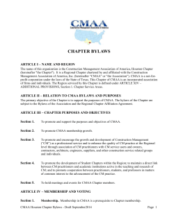 chapter bylaws