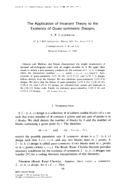 The Application of Invariant Theory to the Existence