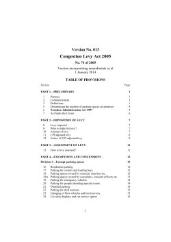 Congestion Levy Act 2005