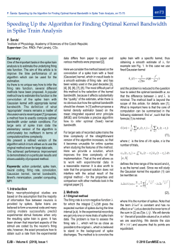 Speeding Up the Algorithm for Finding Optimal Kernel Bandwidth in