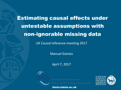 Estimating causal effects under untestable assumptions with non