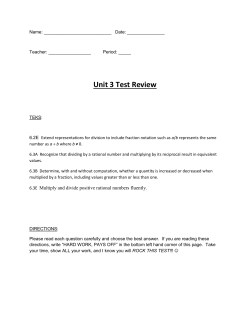 Unit 3 Test Review