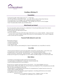 Create a Winning CV