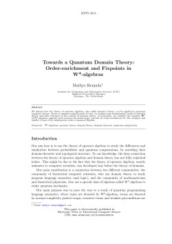 Towards a Quantum Domain Theory: Order