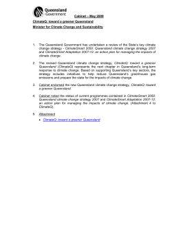 ClimateQ toward a greener Queensland