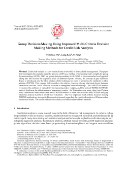 Group Decision-Making Using Improved Multi-Criteria - PMF-a