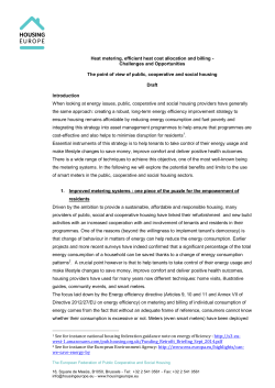 Heat metering, efficient heat cost allocation and