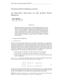 charged point normalization an efficient solution to the saddle point
