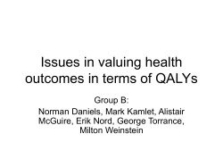 Basic issues in valuing health outcomes in terms of QALYs