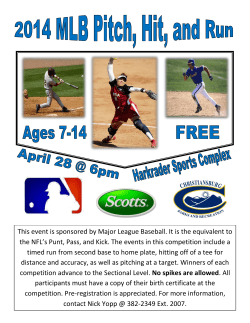 This event is sponsored by Major League Baseball. It is the