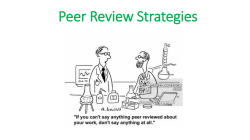 Peer Review Strategies