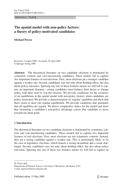 The spatial model with non-policy factors: a theory of policy