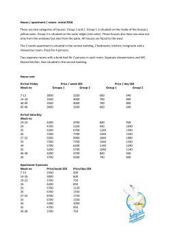 House / apartment / rooms rental 2016 There are two