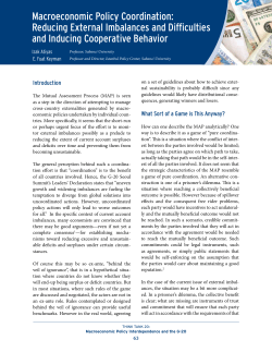 Macroeconomic Policy Coordination