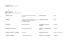 OASIS Form Final Report