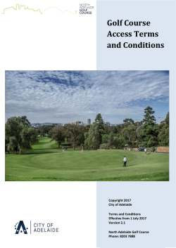 Document Title - North Adelaide Golf Course