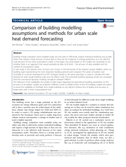 Comparison of building modelling assumptions and methods for