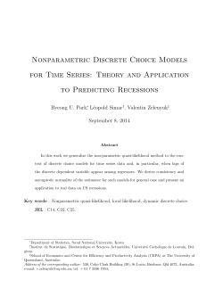 Nonparametric Discrete Choice Models for Time Series: Theory and