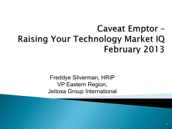 Raising Your Technology Market IQ