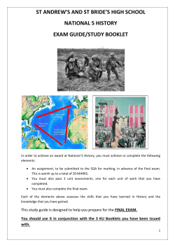 st andrew`s and st bride`s high school national 5 history exam guide
