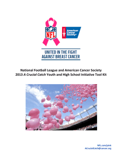 National Football League and American Cancer Society 2013 A