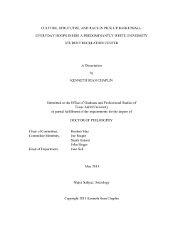 culture, strucutre, and race in pick-up basketball