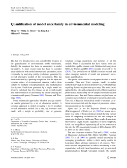 Quantification of model uncertainty in environmental