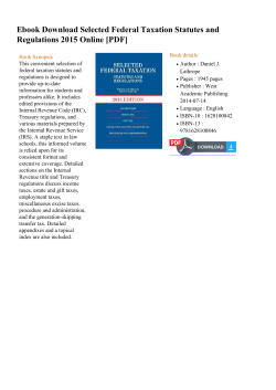 Ebook Selected Federal Taxation Statutes