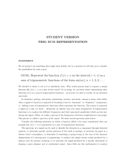 STUDENT VERSION TRIG SUM REPRESENTATION GOAL