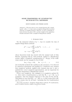 Some properties of symplectic Runge-Kutta methods