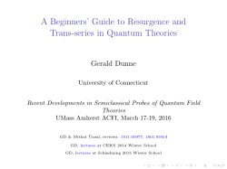 Beginners` guide to resurgence and trans