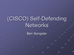 (CISCO) Self-Defending Networks