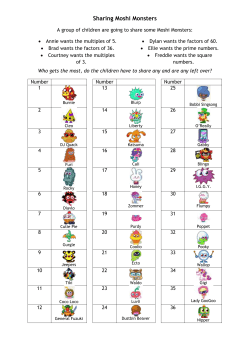 Sharing Moshi Monsters